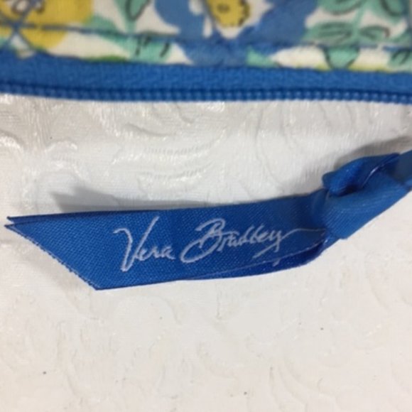 Vera Bradley Floral Coin & Key English Meadow Quilted Wallet 6x3.5" - Picture 3 of 5